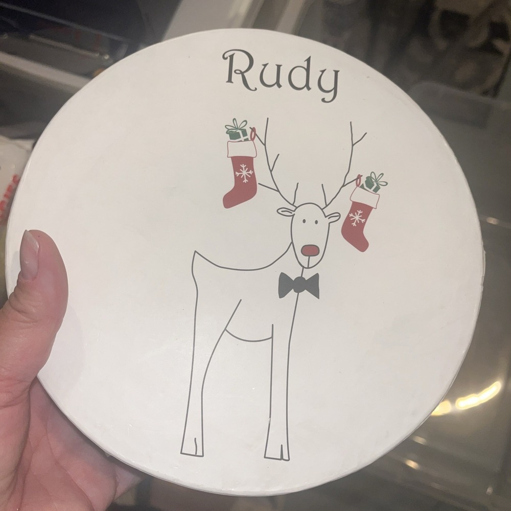 Rudy Happy Holidays Plates Set Of 4 6.75" Salad